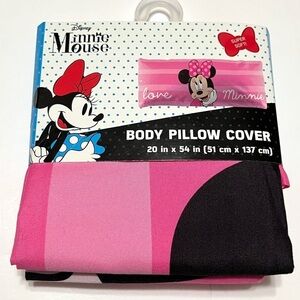 NWT Disney Minnie Mouse Pink Body Pillow Cover